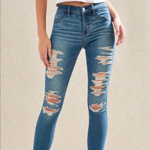PACSUN DISTRESSED SKINNY JEANS